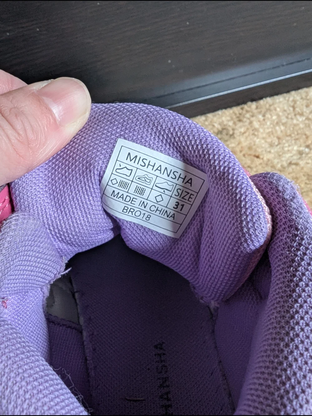 Mishansha Pink and Purple Hiking Shoes/Boots EU31 13Y
